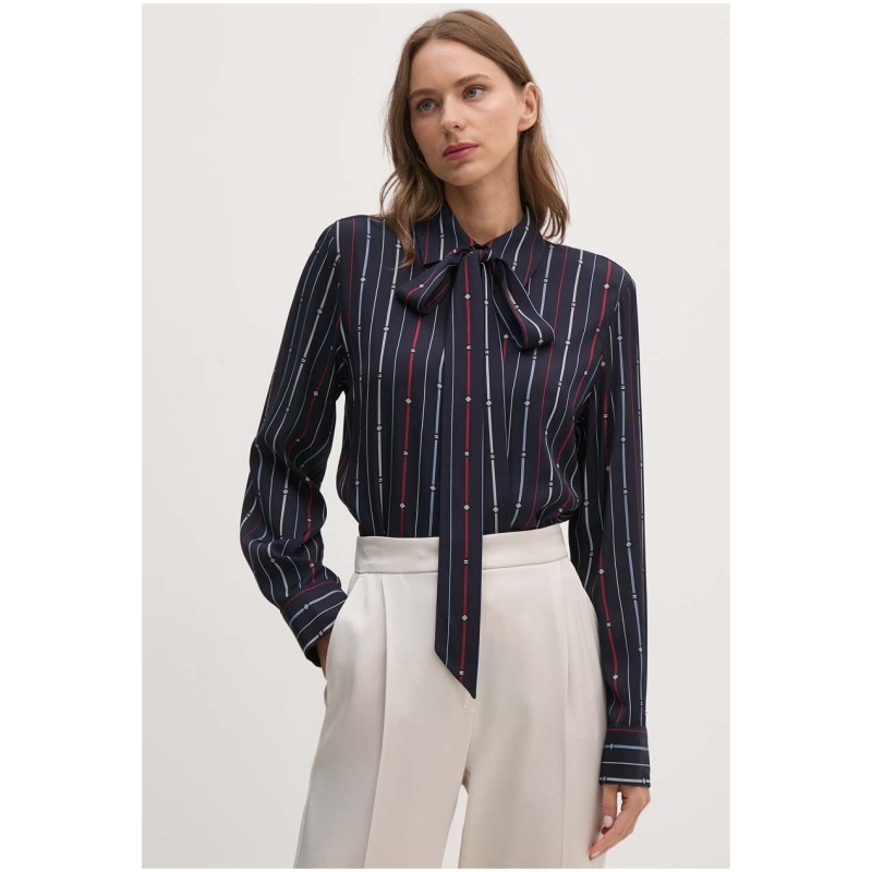 TOMMY HILFIGER Foulard stp tie neck reg shirt